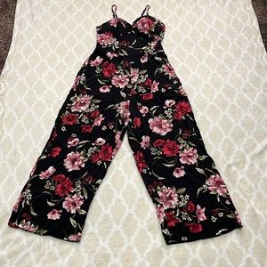 Xhilaration Floral jumpsuit, size small